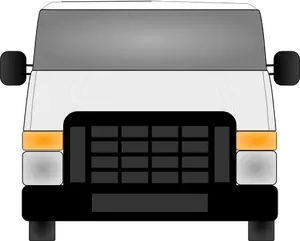 Vector illustration of front view of van