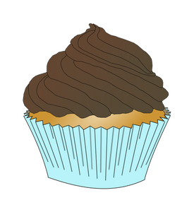 Glaçage au chocolat cupcake