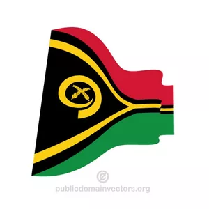 Vanuatun lipun heiluttaminen