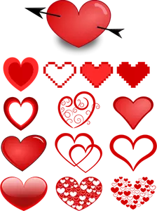 Variety of hearts