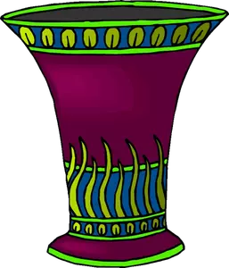 Lila und grüne vase