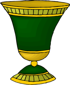 Green and golden cup