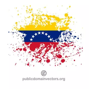 Ink spatter with flag of Venezuela