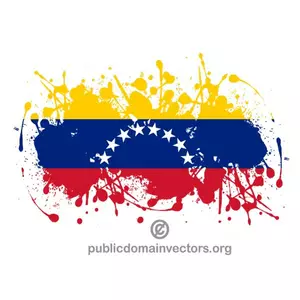 Vlag van Venezuela in verf splash