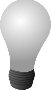 Image vectorielle en niveaux de gris d'une ampoule électrique