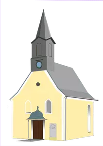 Village church vector drawing