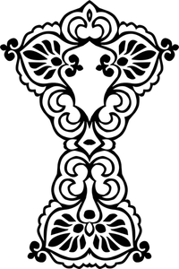 Immagine vettoriale della silhouette del design floreale
