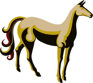 Vintage stiliserade häst