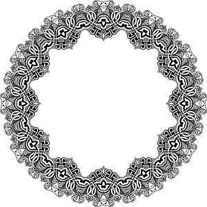 Frame de bloqueio floral do círculo