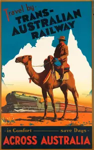 Australische spoorweg advertentie