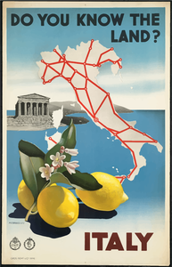 Vector graphics of Italian vintage travel poster