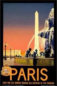 Franske vintage reise plakat
