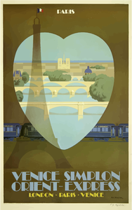 Orient Express travel poster