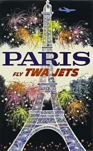 Fransk vintage travel promotion affisch