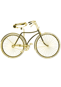 Vintage kultainen polkupyörä