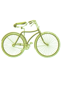 Green vintage bicycle