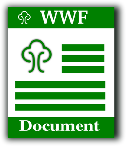 WWF file format ordinateur icône image vectorielle