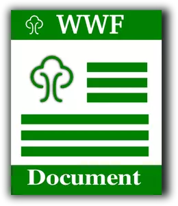 WWF tiedostomuoto tietokoneen kuvake vektori kuva