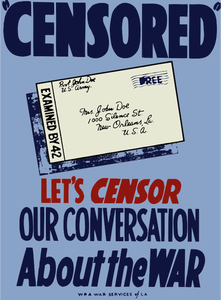 Cartel de guerra de censura