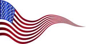 Ondulado EUA bandeira Banner Clip-Art