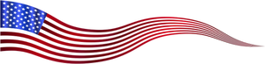 Bendera Amerika bergelombang Banner