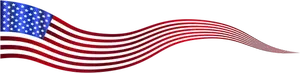 Bendera Amerika bergelombang Banner
