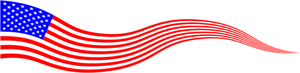 Wavy USA Flag Banner