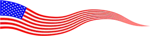 Bergelombang USA Flag Banner