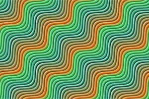 Wavy background in green and orange