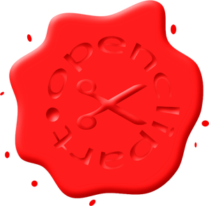Red wax seal image