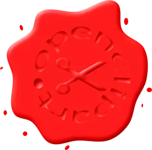 Imagen del sello de cera roja