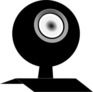 Noir et blanc des graphiques vectoriels webcam