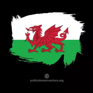 Painted flag of Wales