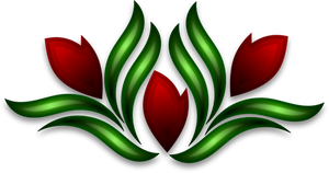Vilda blomma motiv vektor illustration