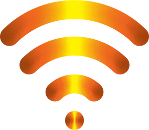 Yellow wireless icon