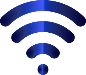 Mavi kablosuz sinyal simgesi