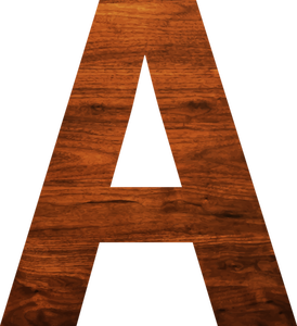 Alfabeto di legno di struttura A