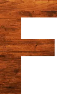 Alfabet tekstura drewna F