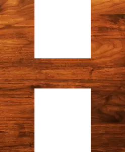 Alfabet tekstura drewna H