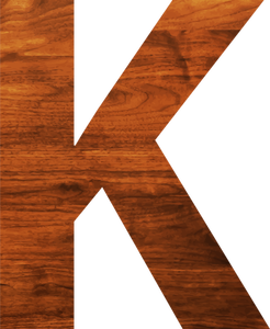 Alfabeto di legno di struttura K