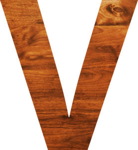 Woode letter V