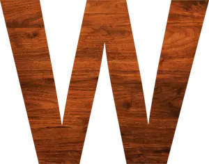 Tekstur kayu di alphabet W