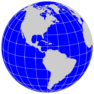 Amerika Welt Globus Vektor-ClipArt