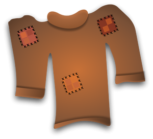 Vektor ClipArt-bilder av en sliten tröja