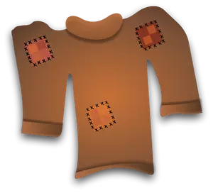 Vector clip art of a worn out sweater