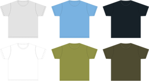XL-rozmiar puste t-shirt szablon wektor rysunek