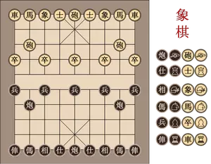 Chinese schaakbord vector afbeelding