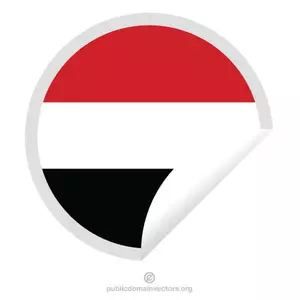 Bandeira da etiqueta do Iêmen