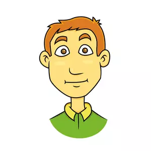 Image vectorielle de personnage de dessin animé de jeune homme