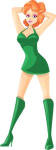 Meisje in groene kleren